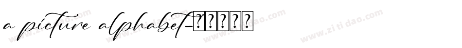 a picture alphabet字体转换